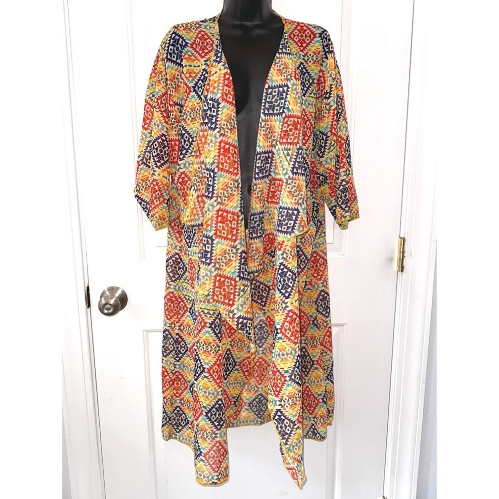 LuLaroe Sarah colorful Aztec print cover